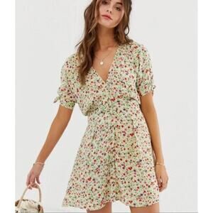 Faithfull‎ the Brand Marianne Mini Dress Bastille Floral Hand-Dyed Spring Sz Sml